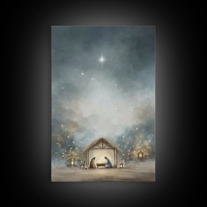 Bethlehem Wonder – Framed Canvas Print – Christian Wall Art – Christian Art Canvas – Christmas Art – Christian Christmas Art – Christian De