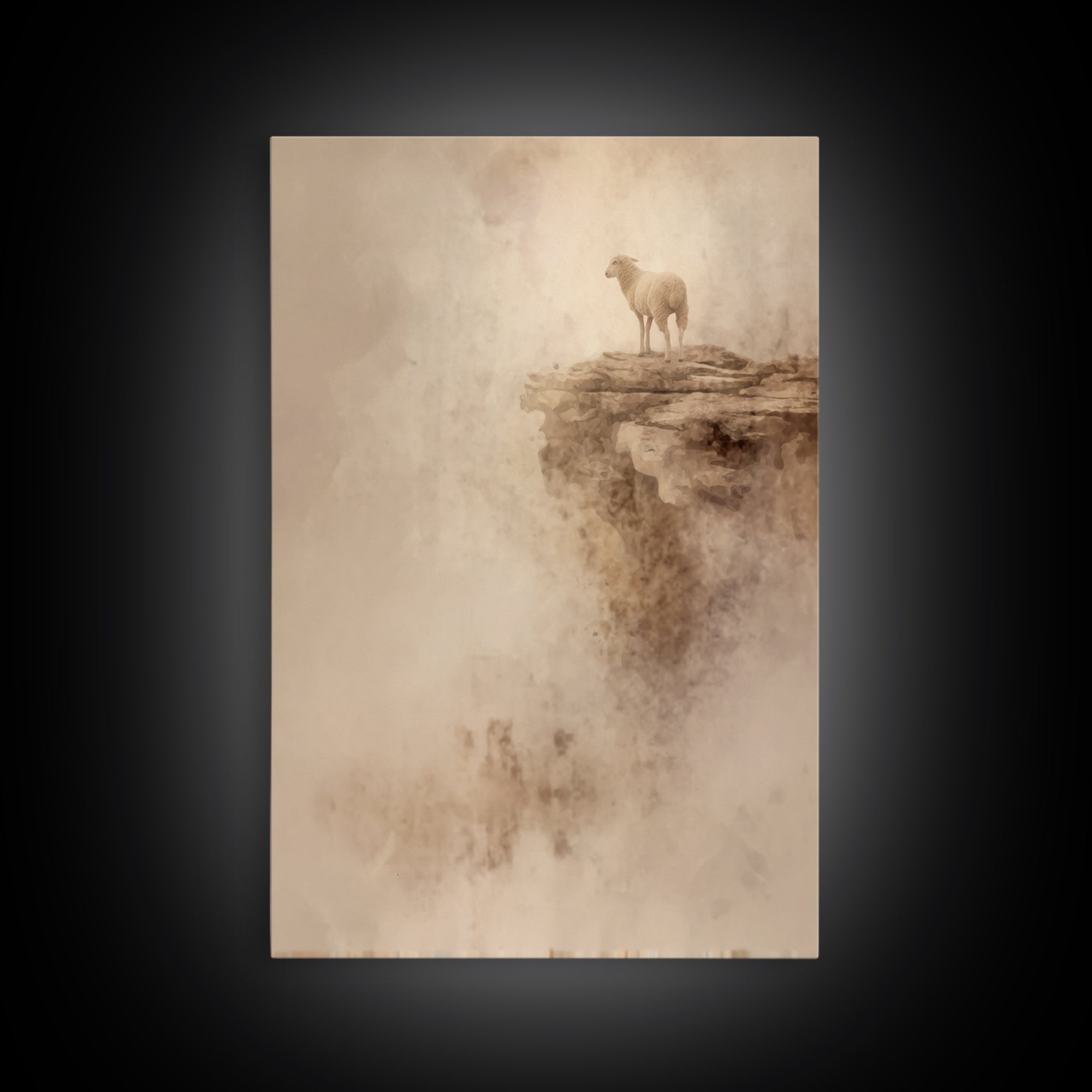 Shepherd’s Solace | Framed Canvas Print | Christian Wall Art | Christian Art Canvas | Pastoral Scenery | Christian Decor | Subtle Christian