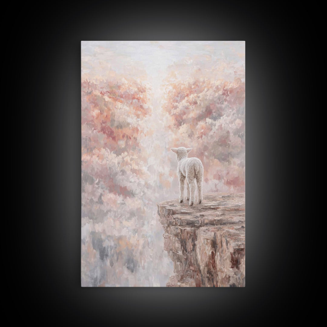 Dawnlight Refuge – Framed Canvas Print – Christian Wall Art – Christian Art Canvas – Pastoral Scenery – Christian Gift – Subtle Christian A