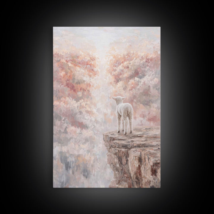 Dawnlight Refuge – Framed Canvas Print – Christian Wall Art – Christian Art Canvas – Pastoral Scenery – Christian Gift – Subtle Christian A