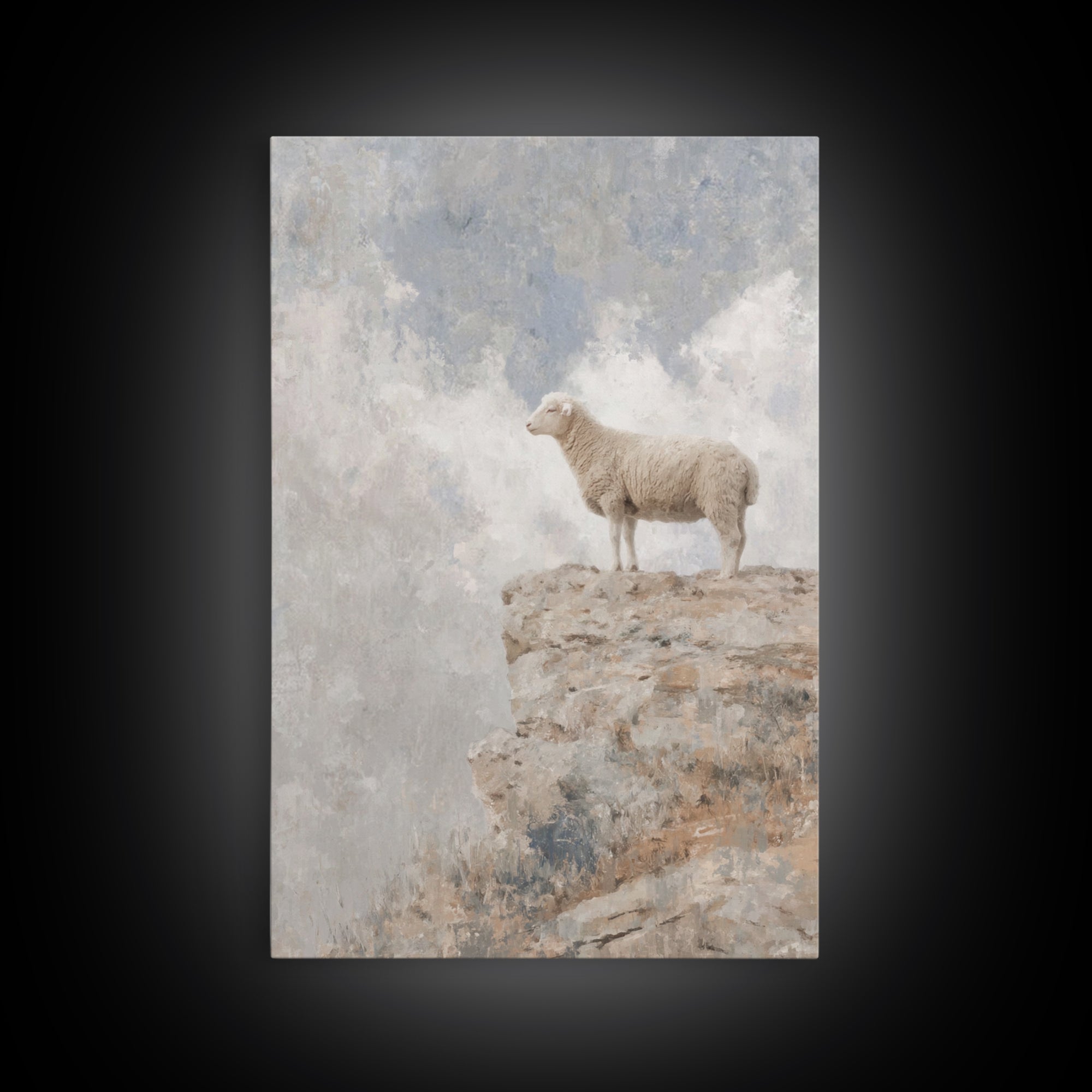 Horizon Grace, Framed Canvas Print, Christian Wall Art, Christian Art Canvas, Minimalist Christian Art, Pastoral Scenery, Christian Art Wor