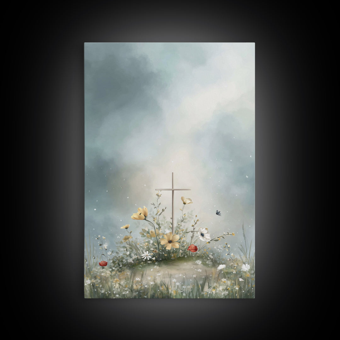 Heaven’s Bloom | Framed Canvas Print | Christian Wall Art | Christian Art Canvas | Christian Art Print | Christian Art Work | Subtle Christ