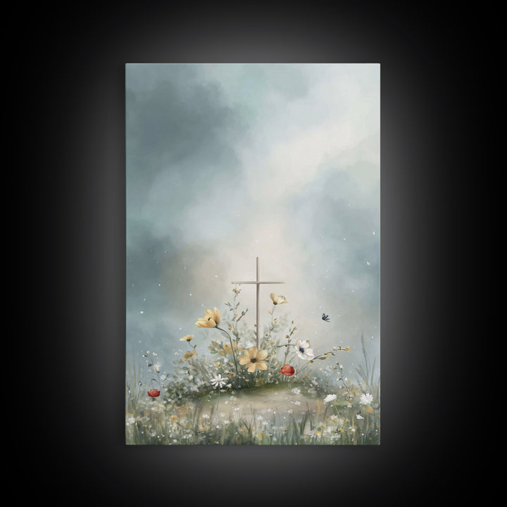 Heaven’s Bloom | Framed Canvas Print | Christian Wall Art | Christian Art Canvas | Christian Art Print | Christian Art Work | Subtle Christ