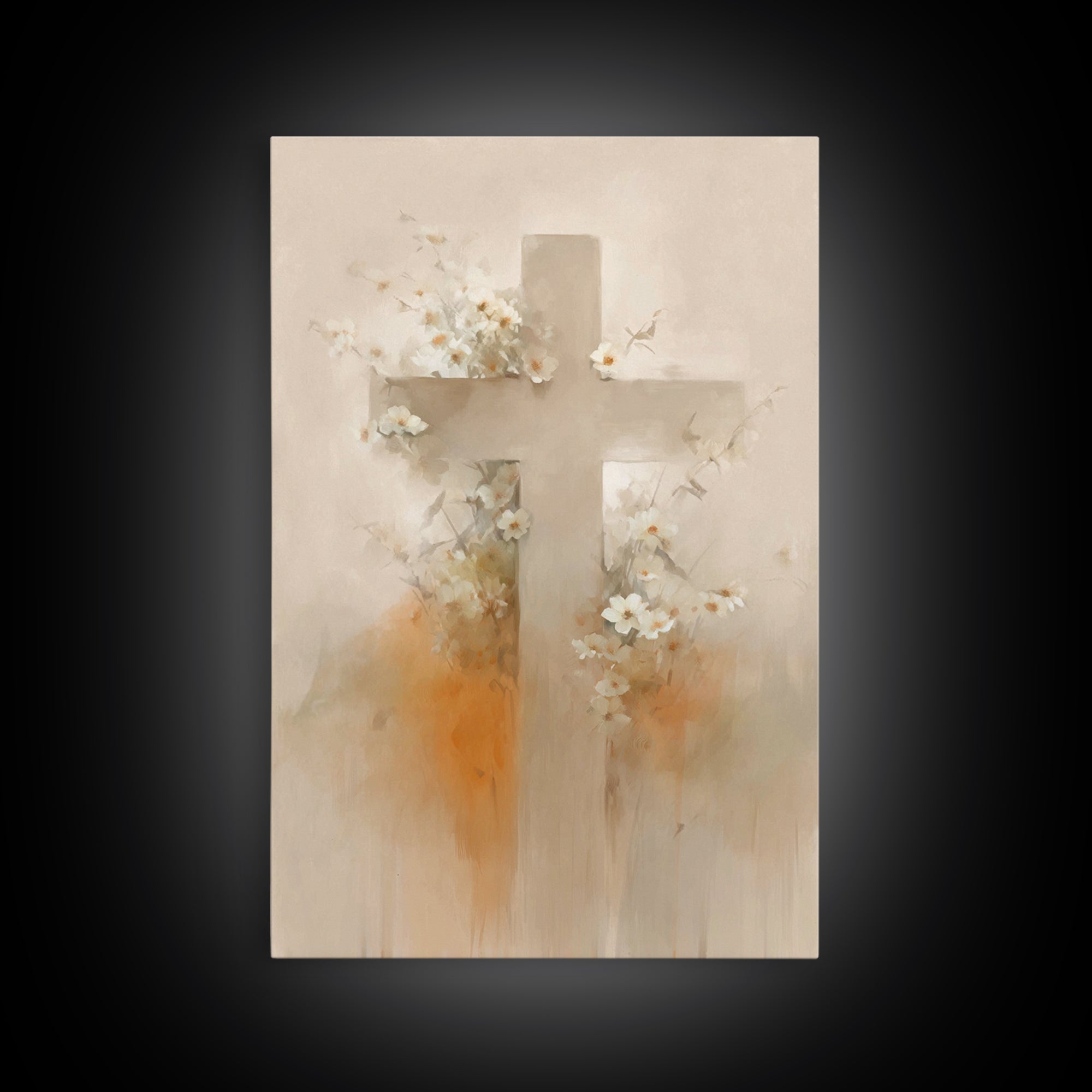 Cross Of Renewal, Framed Canvas Print, Christian Wall Art, Christian Art Canvas, Christian Paintings, Christian Art Work, Christian Decor