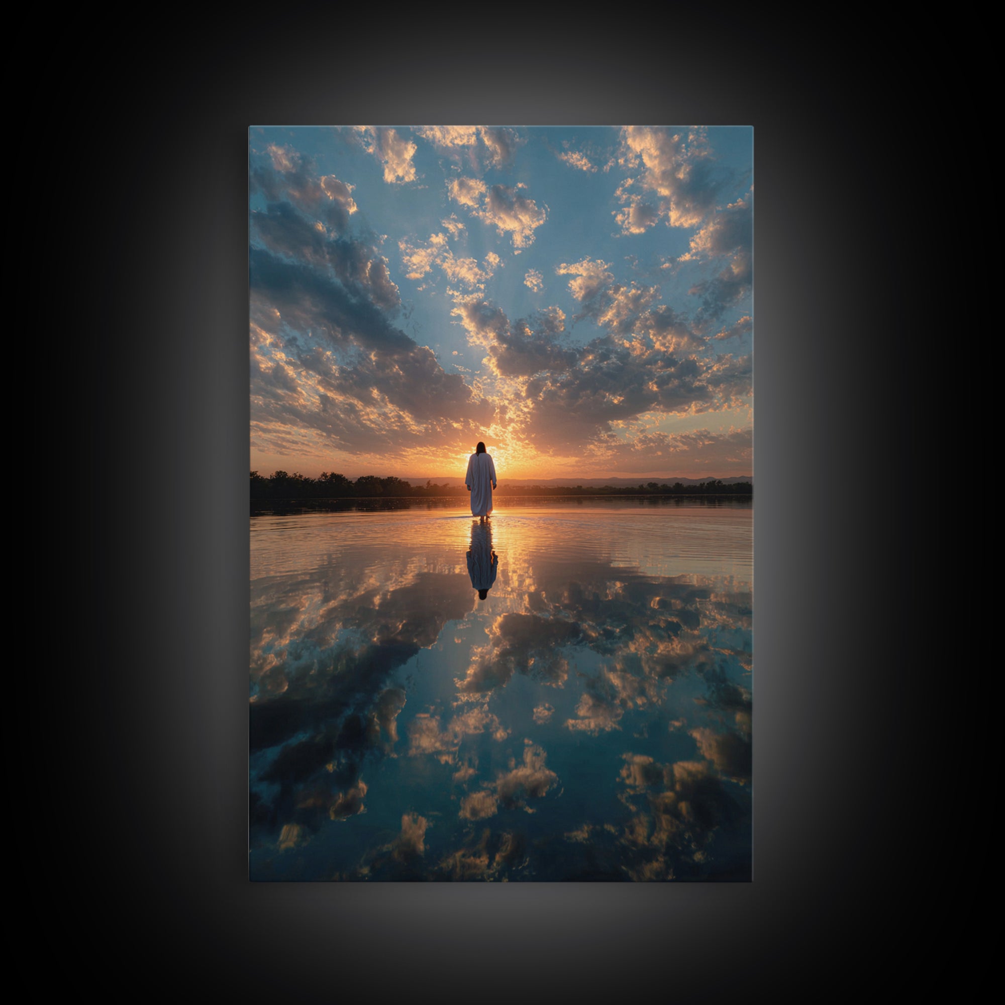Heavenly Horizon – Framed Canvas Print – Christian Wall Art – Jesus Canvas Art – Christian Art Canvas – Christian Art Print – Modern Christ
