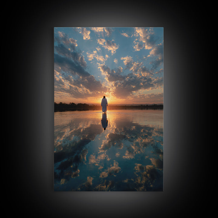 Heavenly Horizon – Framed Canvas Print – Christian Wall Art – Jesus Canvas Art – Christian Art Canvas – Christian Art Print – Modern Christ
