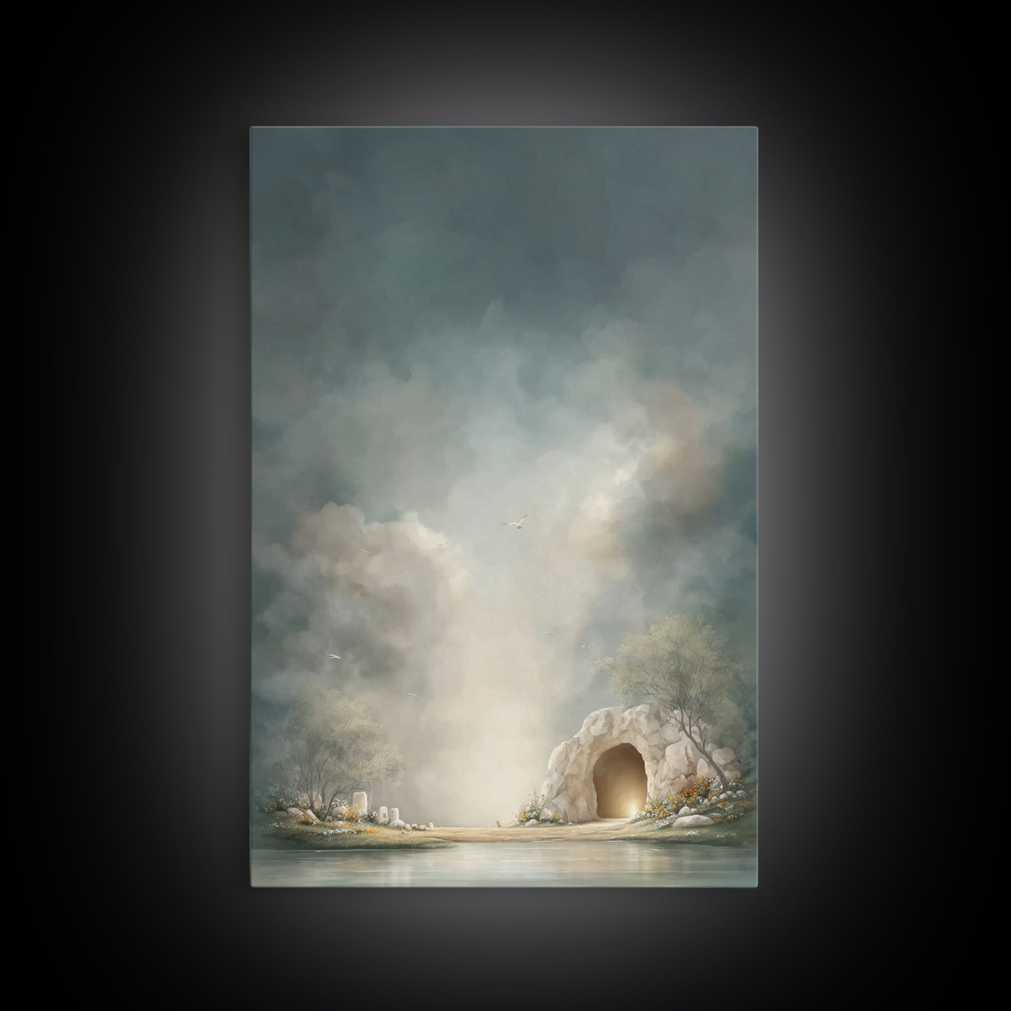 Morning Of Peace - Framed Canvas Print - Christian Wall Art - Modern Christian Art - Subtle Christian Art - Christian Art Canvas - Christia