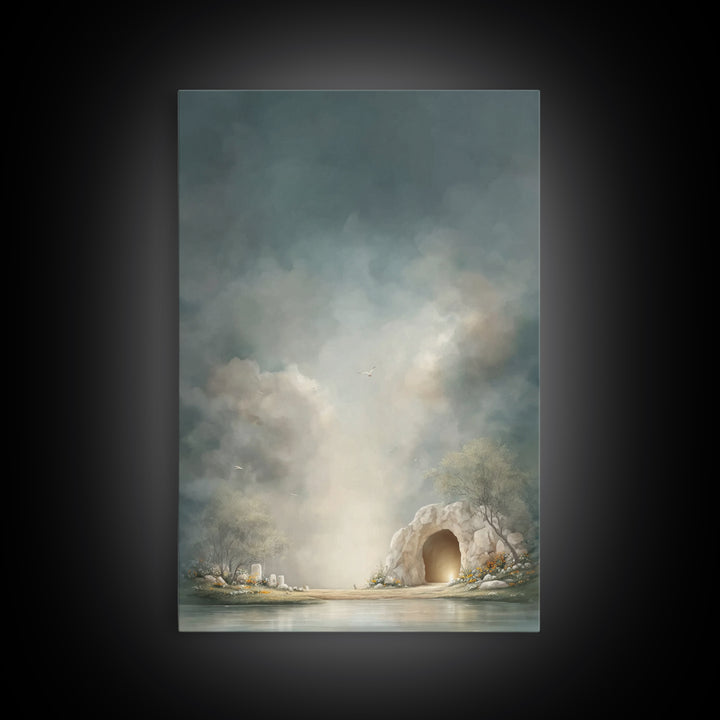 Morning Of Peace - Framed Canvas Print - Christian Wall Art - Modern Christian Art - Subtle Christian Art - Christian Art Canvas - Christia