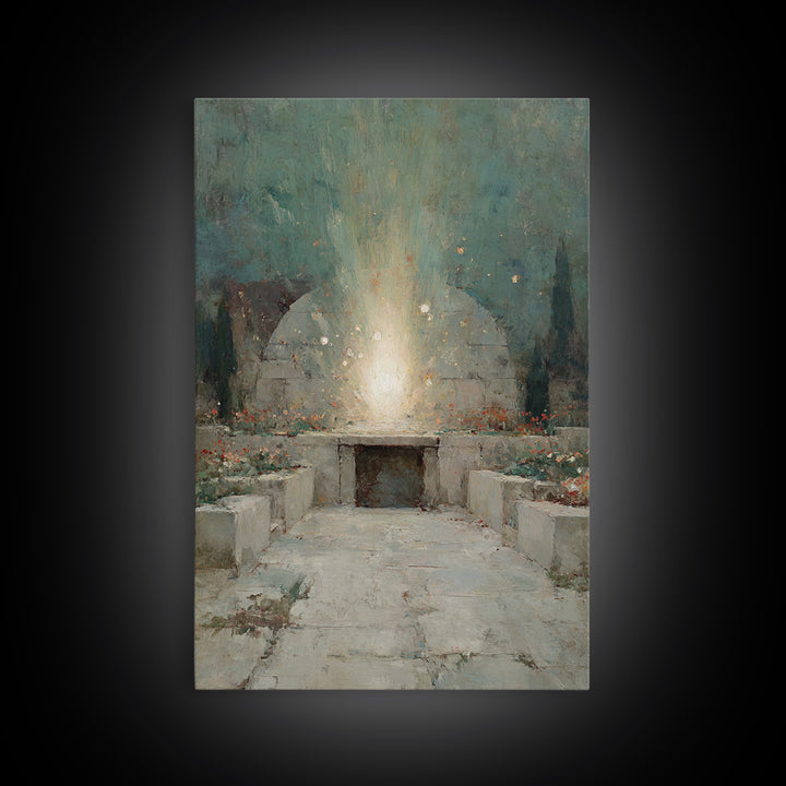 Hollow Of Light - Framed Canvas Print - Christian Art Work - Christian Wall Art - Unique Christian Art - Christian Painting - Christian Art