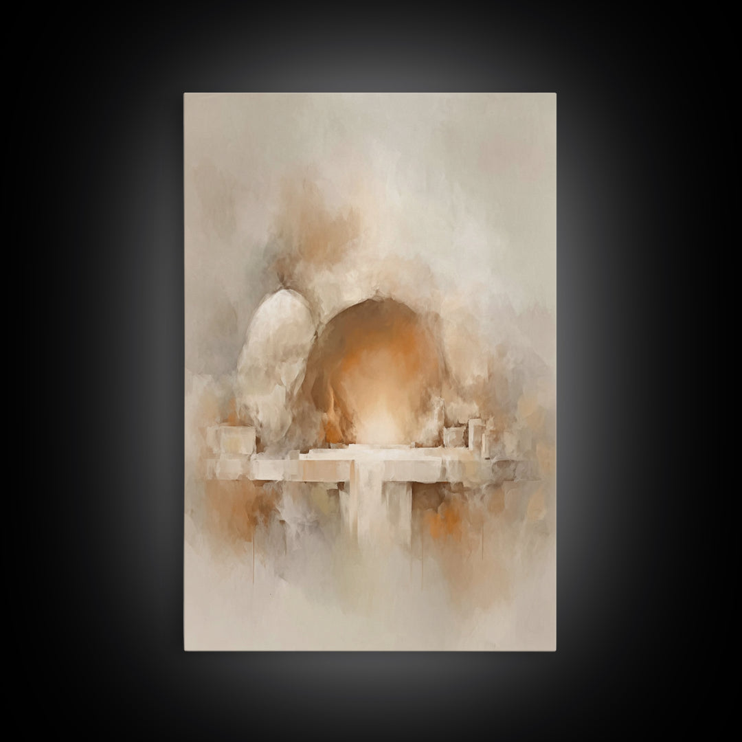Stone Of Dawn - Framed Canvas Print - Christian Painting - Christian Art Canvas - Christian Wall Art - Modern Christian Art - Christian Gif