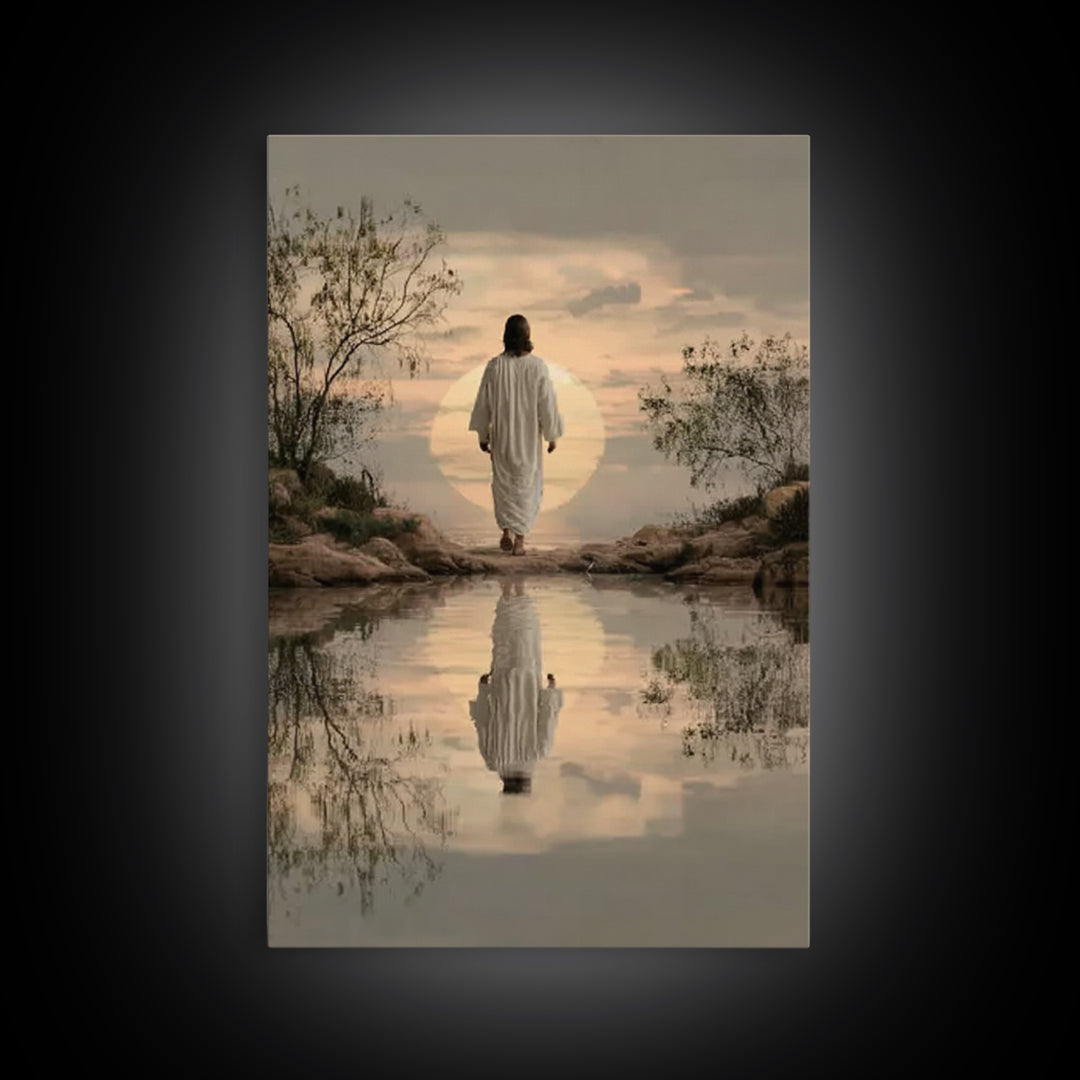 Eternal Pathway – Framed Canvas Print – Christian Wall Art – Christian Art Canvas – Jesus Painting – Christian Art Print – Subtle Christian