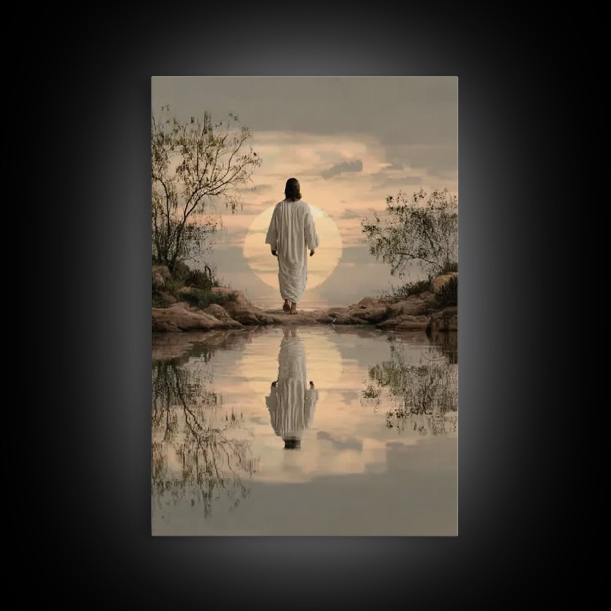 Eternal Pathway – Framed Canvas Print – Christian Wall Art – Christian Art Canvas – Jesus Painting – Christian Art Print – Subtle Christian