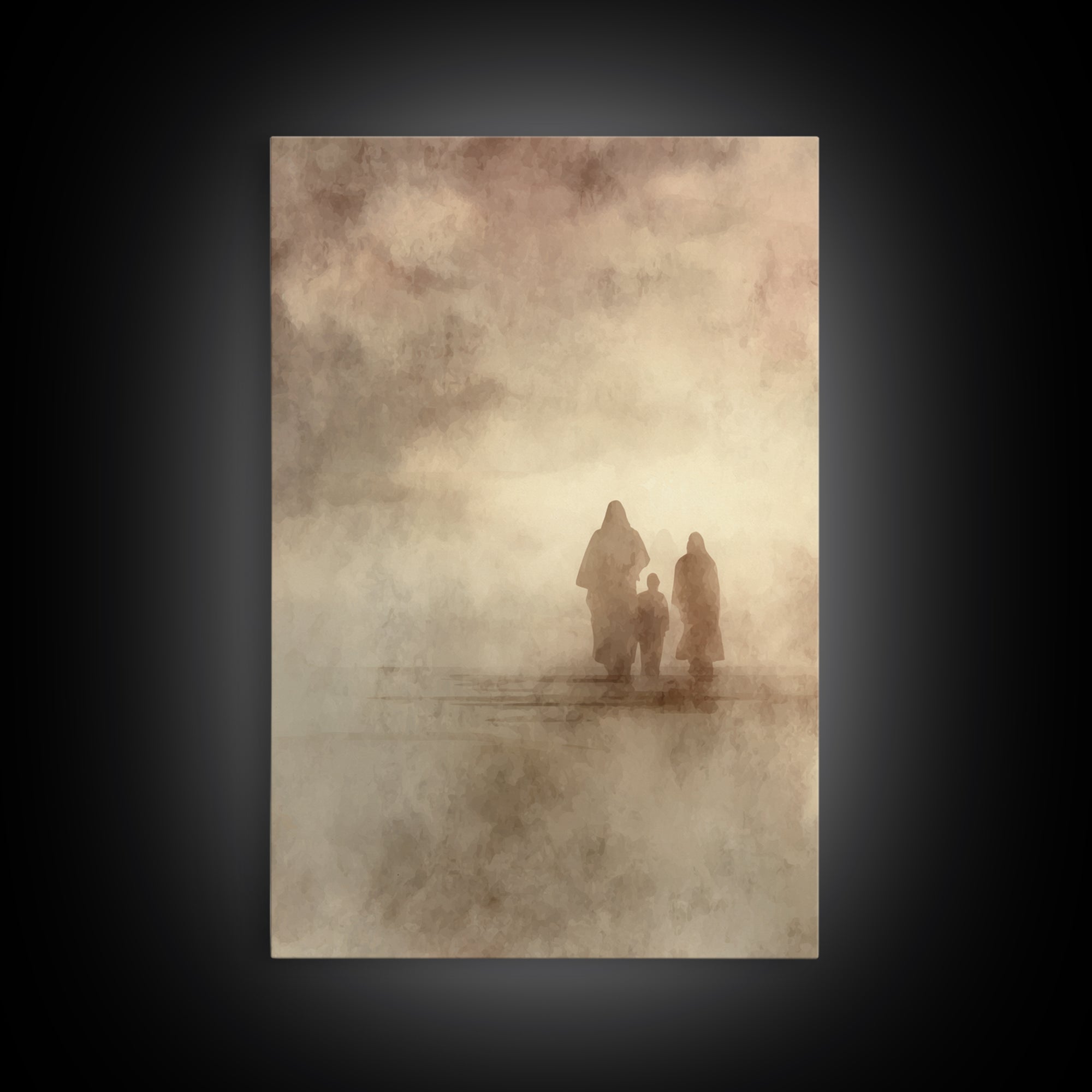 Silent Faith Journey – Framed Canvas Print – Christian Art Canvas – Christian Wall Art – Subtle Christian Art – Jesus Painting – Christian