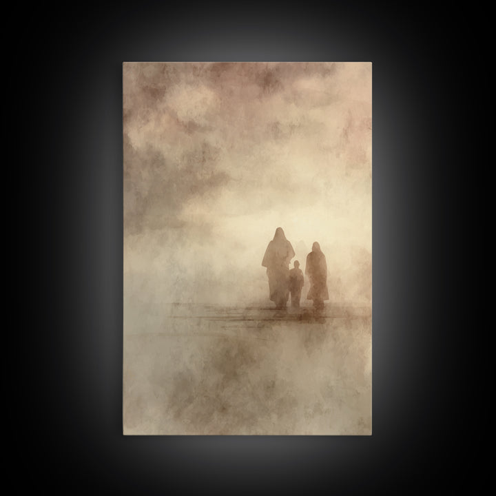 Silent Faith Journey – Framed Canvas Print – Christian Art Canvas – Christian Wall Art – Subtle Christian Art – Jesus Painting – Christian