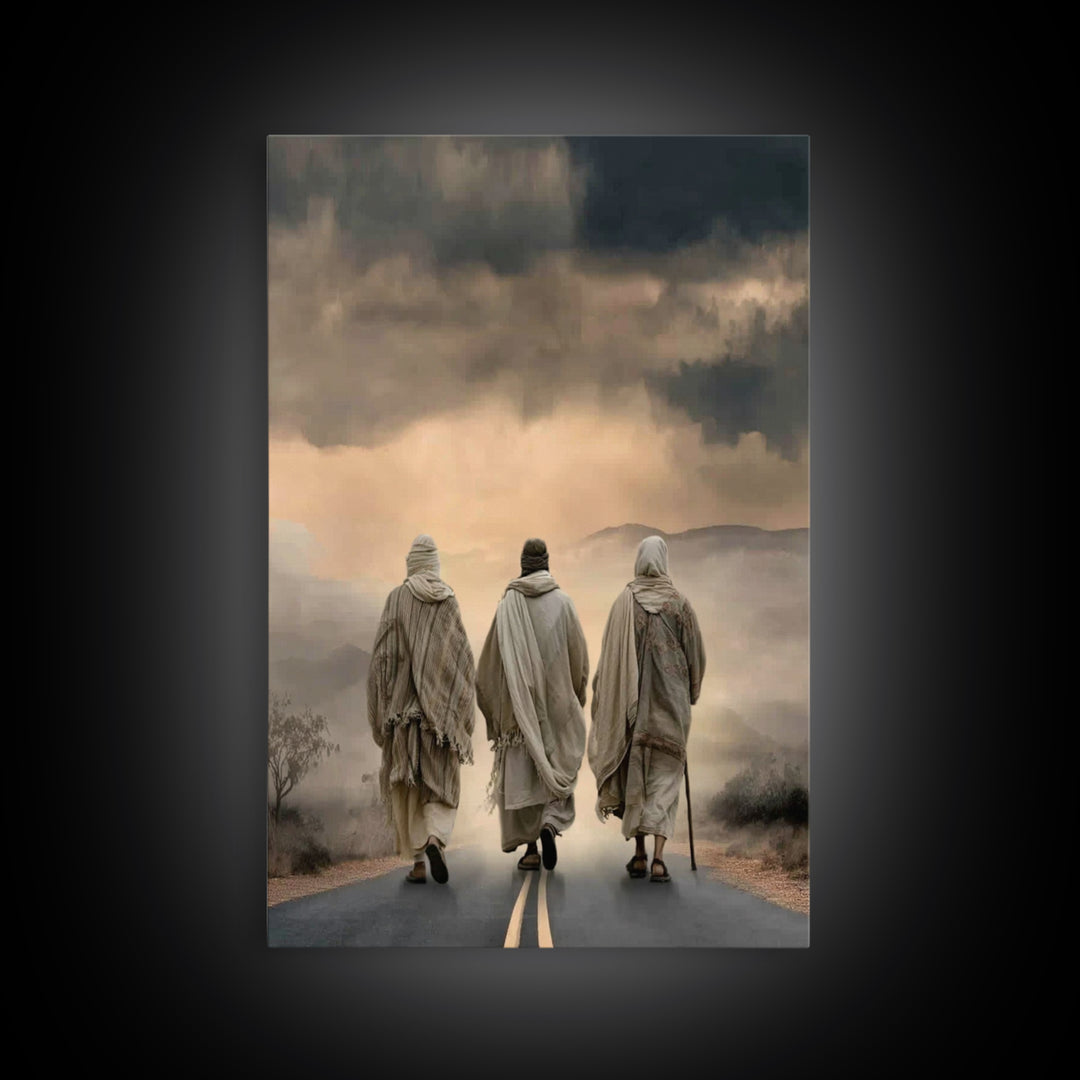 Desert Morning Hope – Framed Canvas Print – Christian Wall Art – Christian Art Canvas – Moody Christian Art – Jesus Painting – Christian Ch