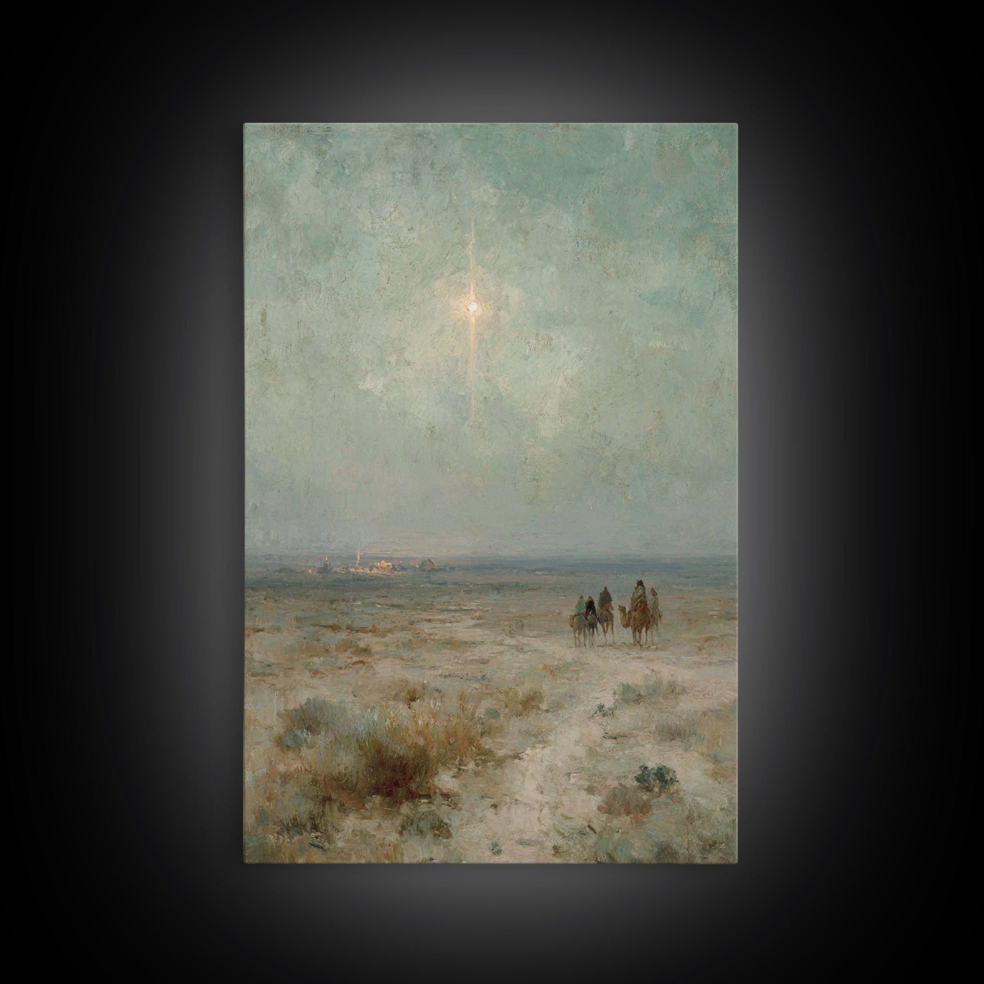 Garden Meeting Grace | Framed Canvas Print | Christian Wall Art | Jesus Painting | Christian Art Canvas | Vintage Christian Art | Christian
