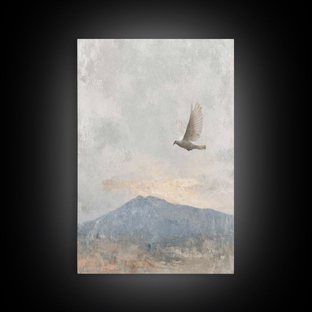 Spirit of Peace – Framed Canvas Print – Christian Wall Art – Christian Art Canvas – Minimalist Christian Art – Christian Art Print – Unique