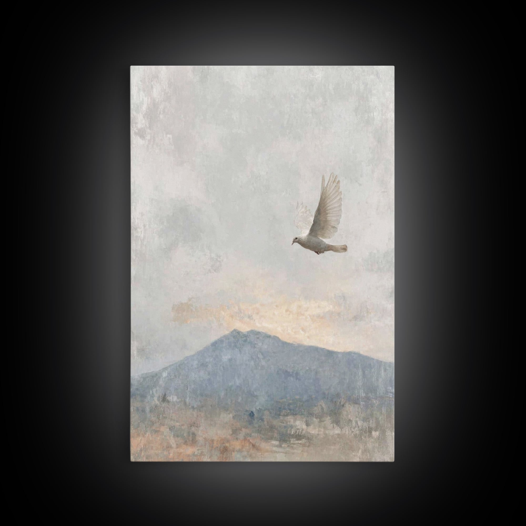 Spirit of Peace – Framed Canvas Print – Christian Wall Art – Christian Art Canvas – Minimalist Christian Art – Christian Art Print – Unique