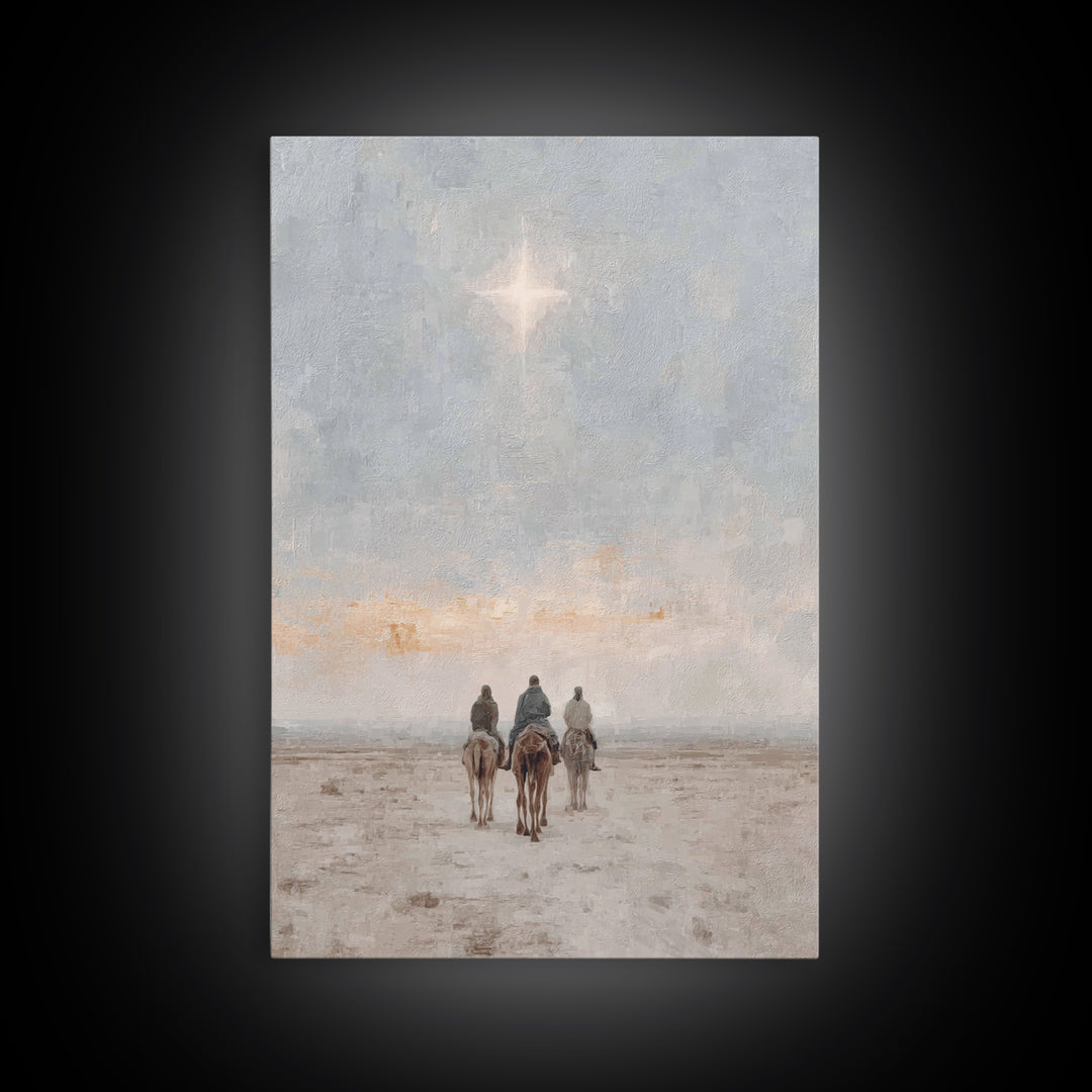 Guiding Light Sky – Framed Canvas Print – Christian Art Canvas – Christian Wall Art – Christmas Art Prints – Christian Christmas Art – Chri