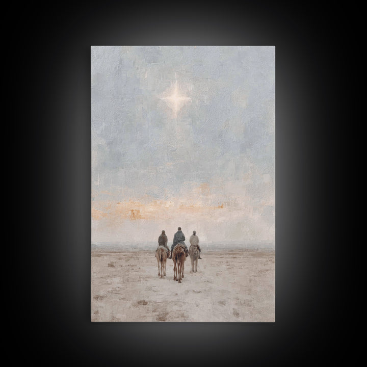 Guiding Light Sky – Framed Canvas Print – Christian Art Canvas – Christian Wall Art – Christmas Art Prints – Christian Christmas Art – Chri