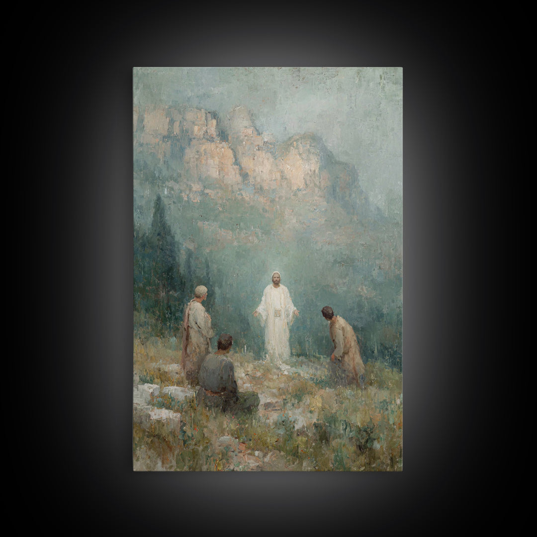 Radiant Summit Grace – Framed Canvas Print – Christian Art Canvas – Christian Wall Art – Jesus Painting – Modern Christian Art – Christian