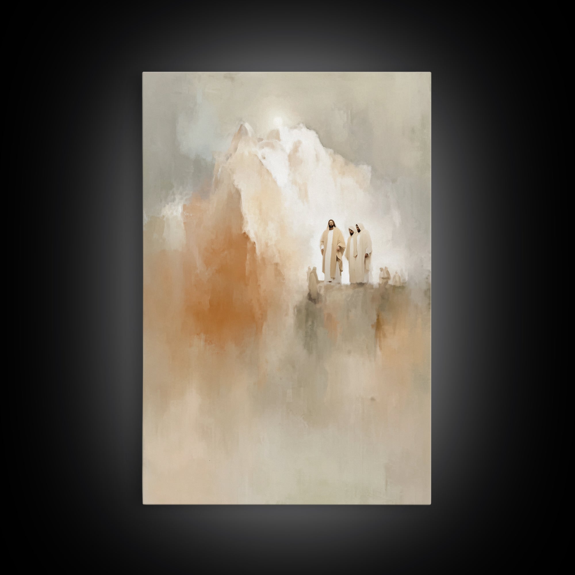 Transfiguration Light Sky – Framed Canvas Print – Christian Art Canvas – Christian Wall Art – Jesus Painting – Large Christian Painting – C