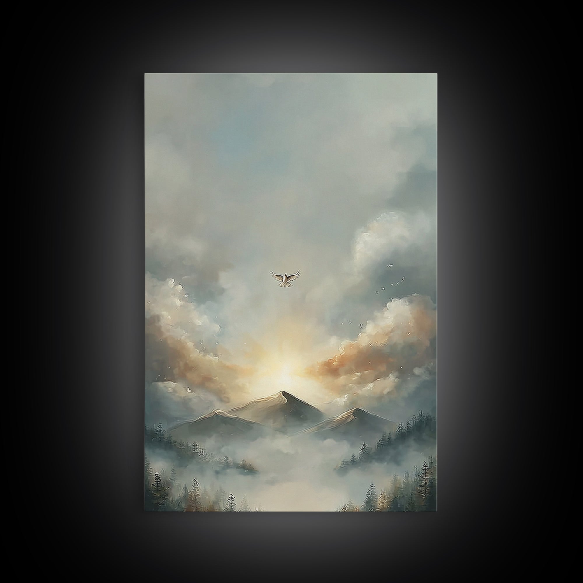 Dawn of Hope – Framed Canvas Print – Christian Wall Art – Christian Art Canvas – Christian Art Print – Subtle Christian Paintings – Modern