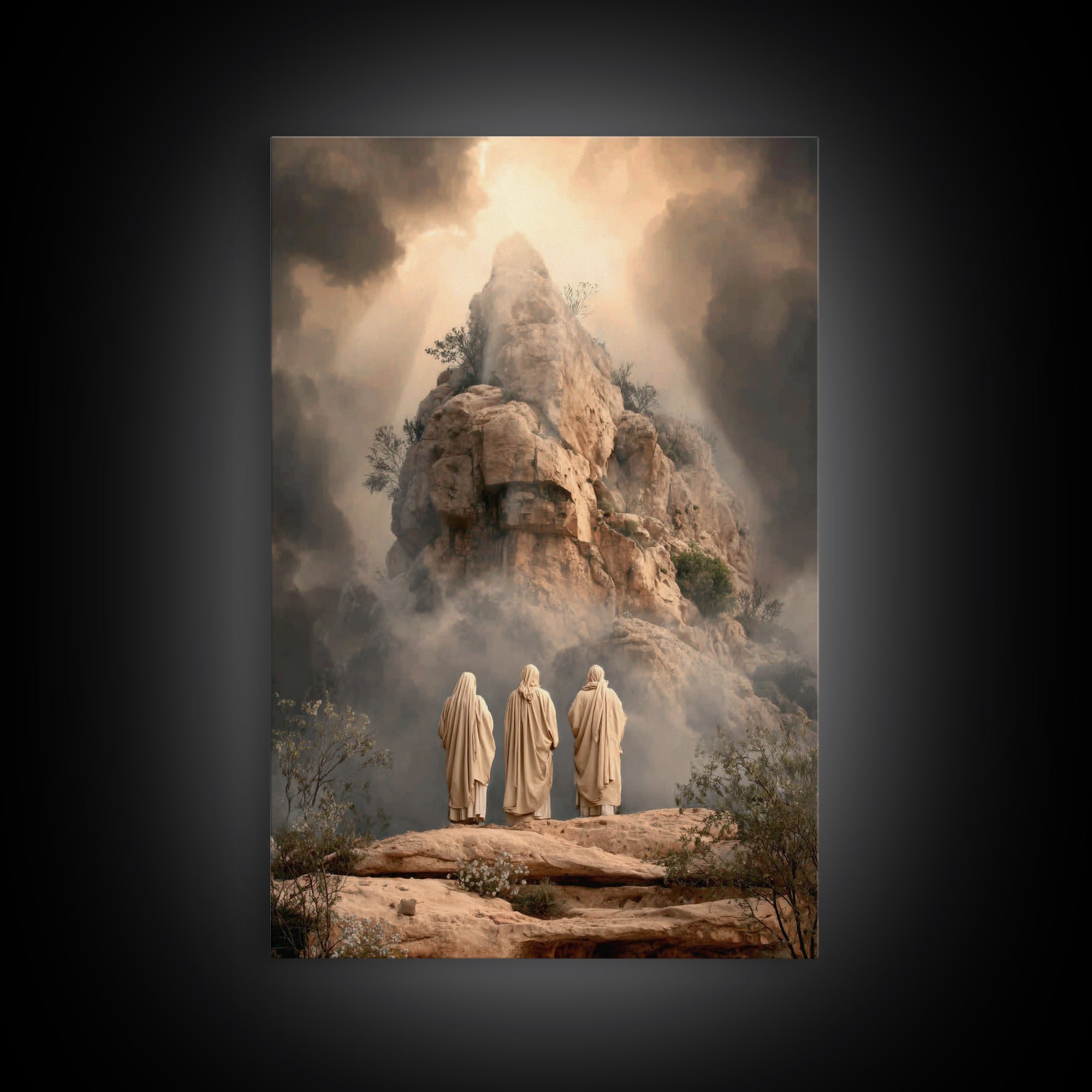 Summit of Glory – Framed Canvas Print – Christian Art Canvas – Christian Wall Art – Jesus Painting – Modern Christian Art – Christian Gift