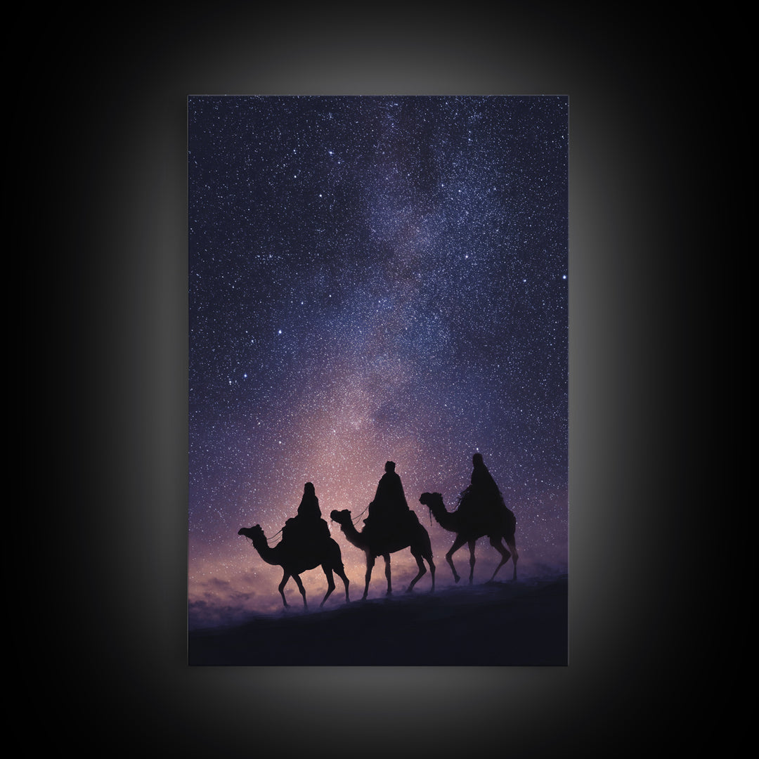Star of Wonder – Framed Canvas Print – Christian Art Canvas – Christian Christmas Art – Christian Wall Art – Jesus Painting