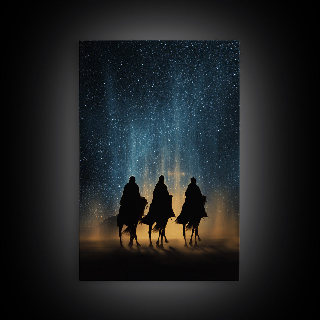 Eastern Journey – Framed Canvas Print – Christian Christmas Art – Christian Art Canvas – Christian Wall Art – Jesus Painting