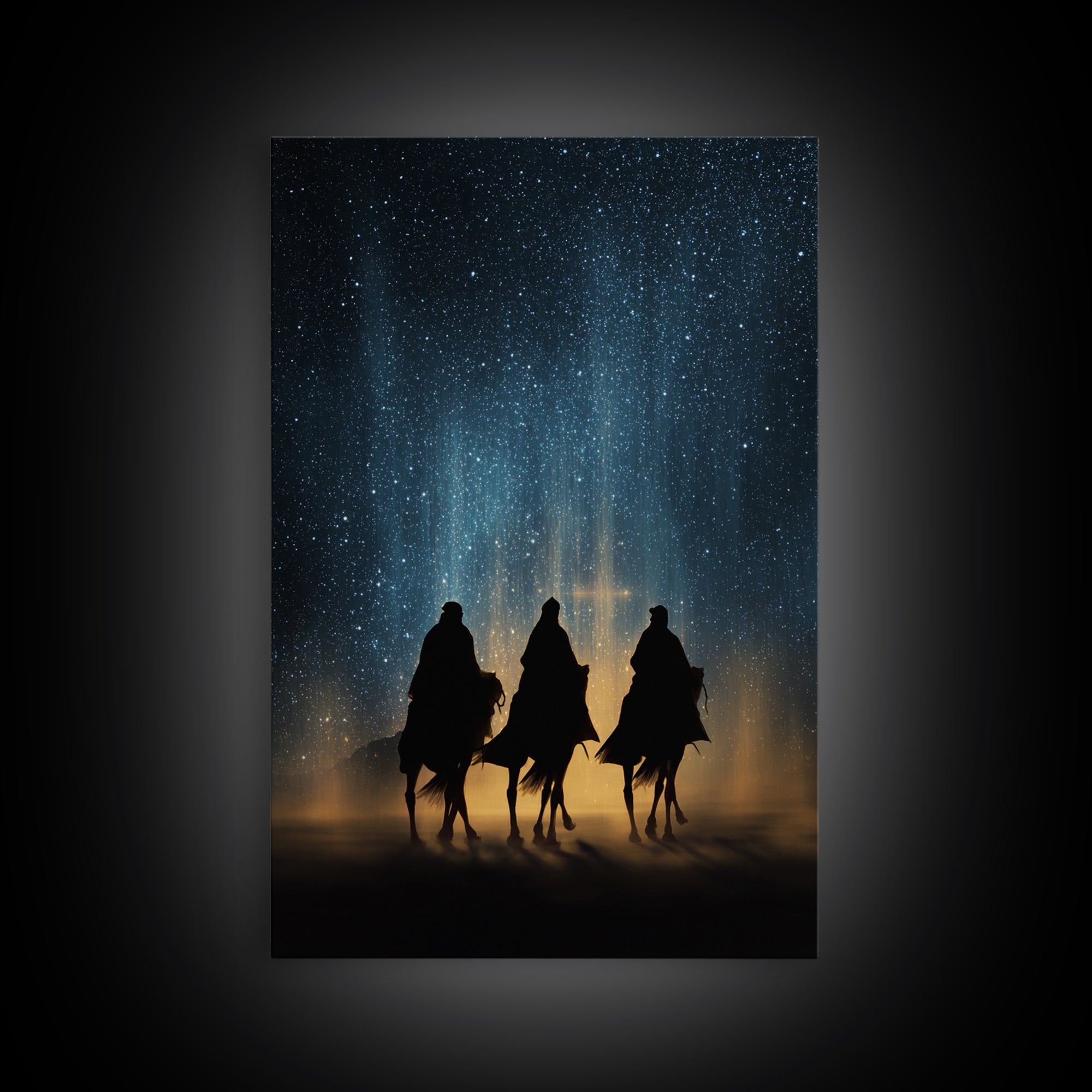 Eastern Journey – Framed Canvas Print – Christian Christmas Art – Christian Art Canvas – Christian Wall Art – Jesus Painting