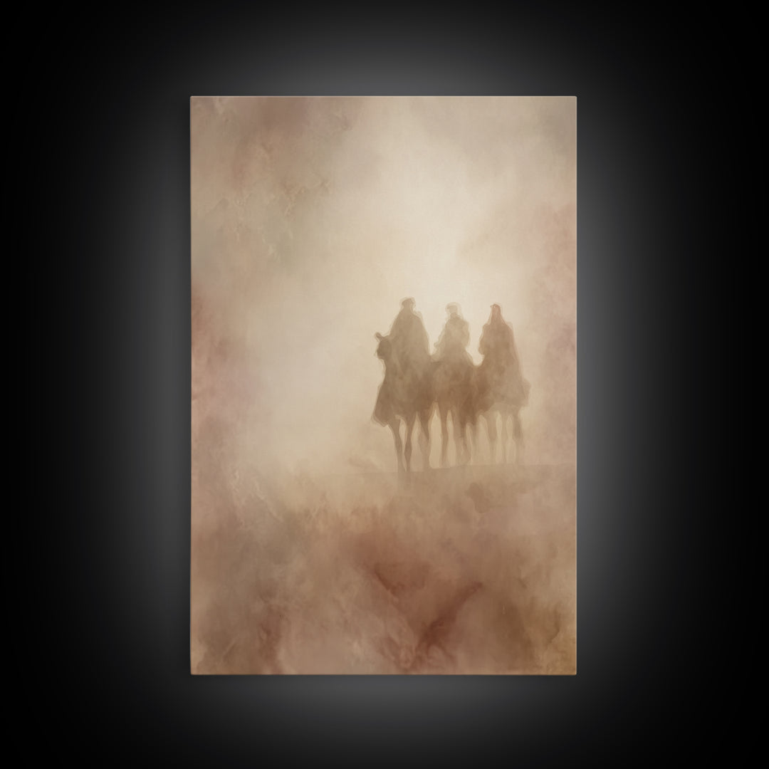 Sacred Mist – Framed Canvas Print – Christian Christmas Art – Christian Wall Art – Christian Art Canvas – Jesus Painting