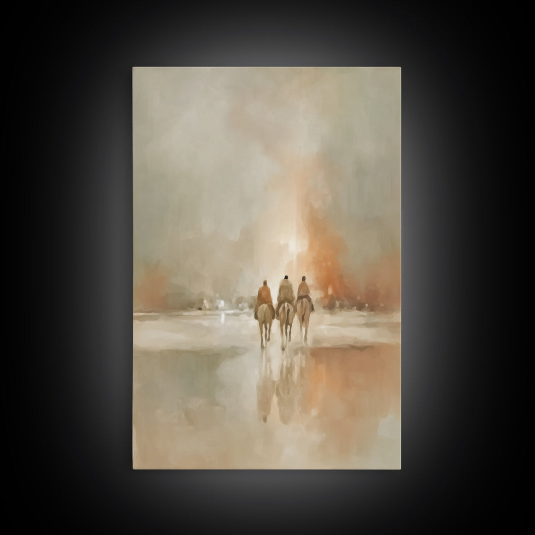 Wandering Light – Framed Canvas Print – Jesus Painting – Christian Art Canvas – Christian Christmas Art – Christian Wall Art