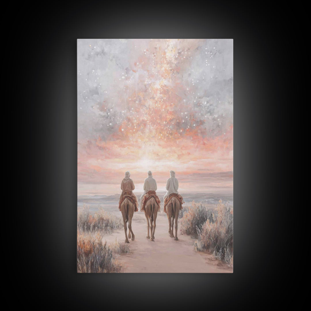 Dawn Promise – Framed Canvas Print – Christian Christmas Art – Jesus Painting – Christian Art Canvas – Christian Wall Art