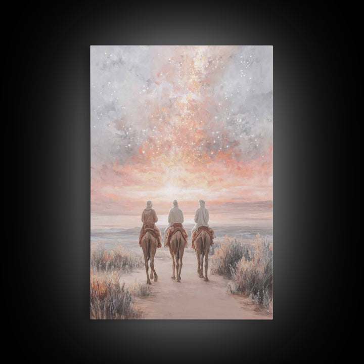 Dawn Promise – Framed Canvas Print – Christian Christmas Art – Jesus Painting – Christian Art Canvas – Christian Wall Art