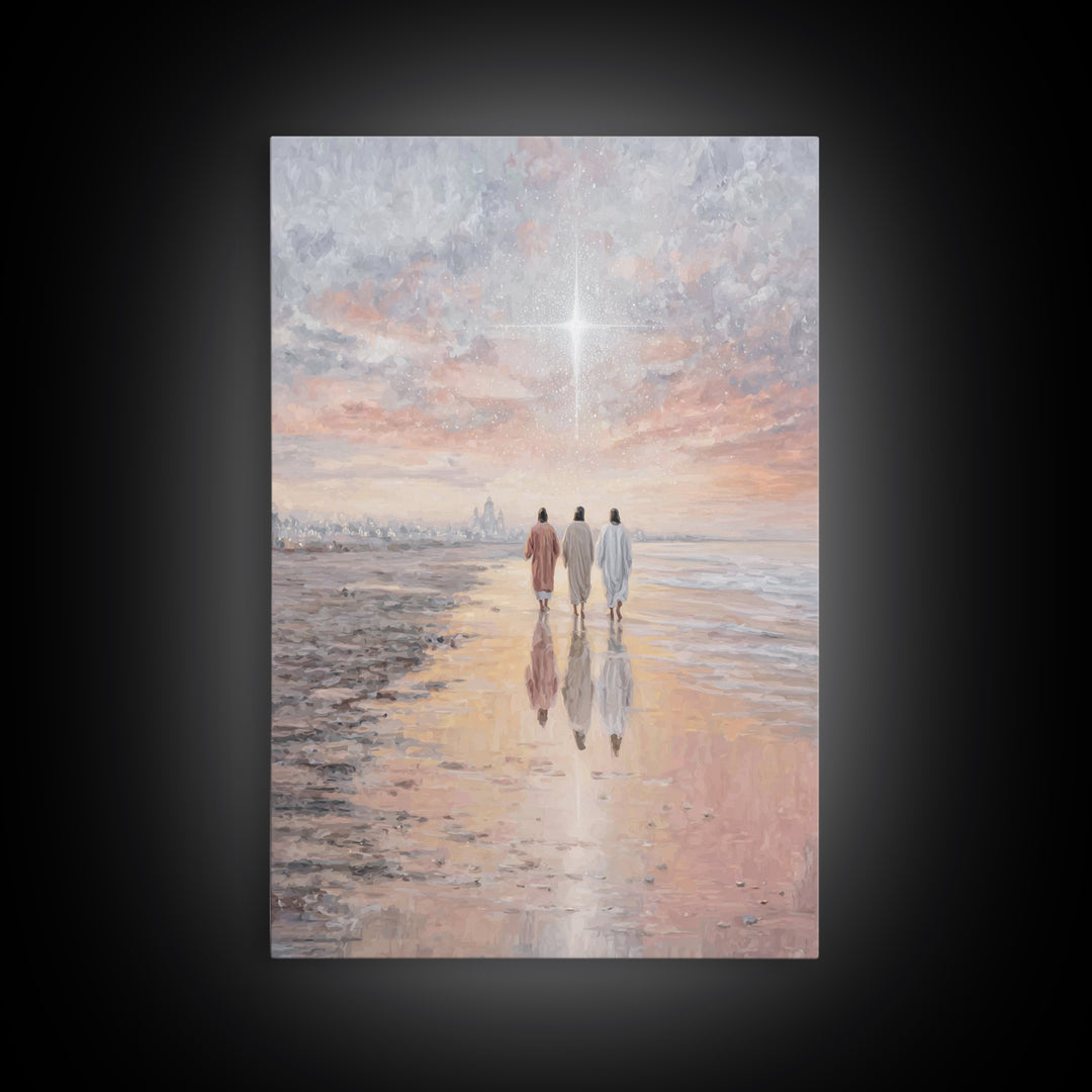 Bethlehem Light – Framed Canvas Print – Christian Art Canvas – Christian Christmas Art – Christian Wall Art – Christmas Art – Jesus Paintin