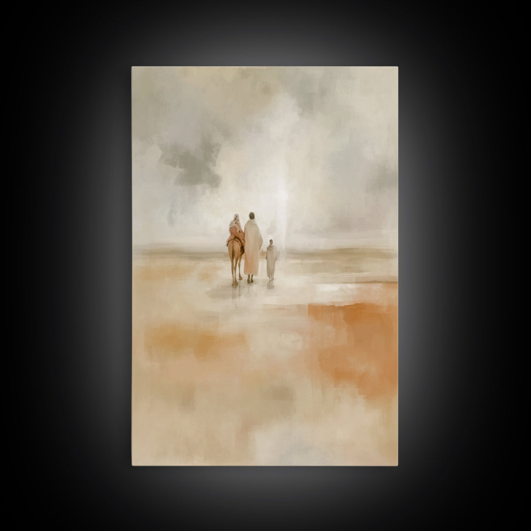 Holy Refuge – Framed Canvas Print – Christian Art Canvas – Christian Wall Art – Christmas Art – Christian Christmas Art – Jesus Painting