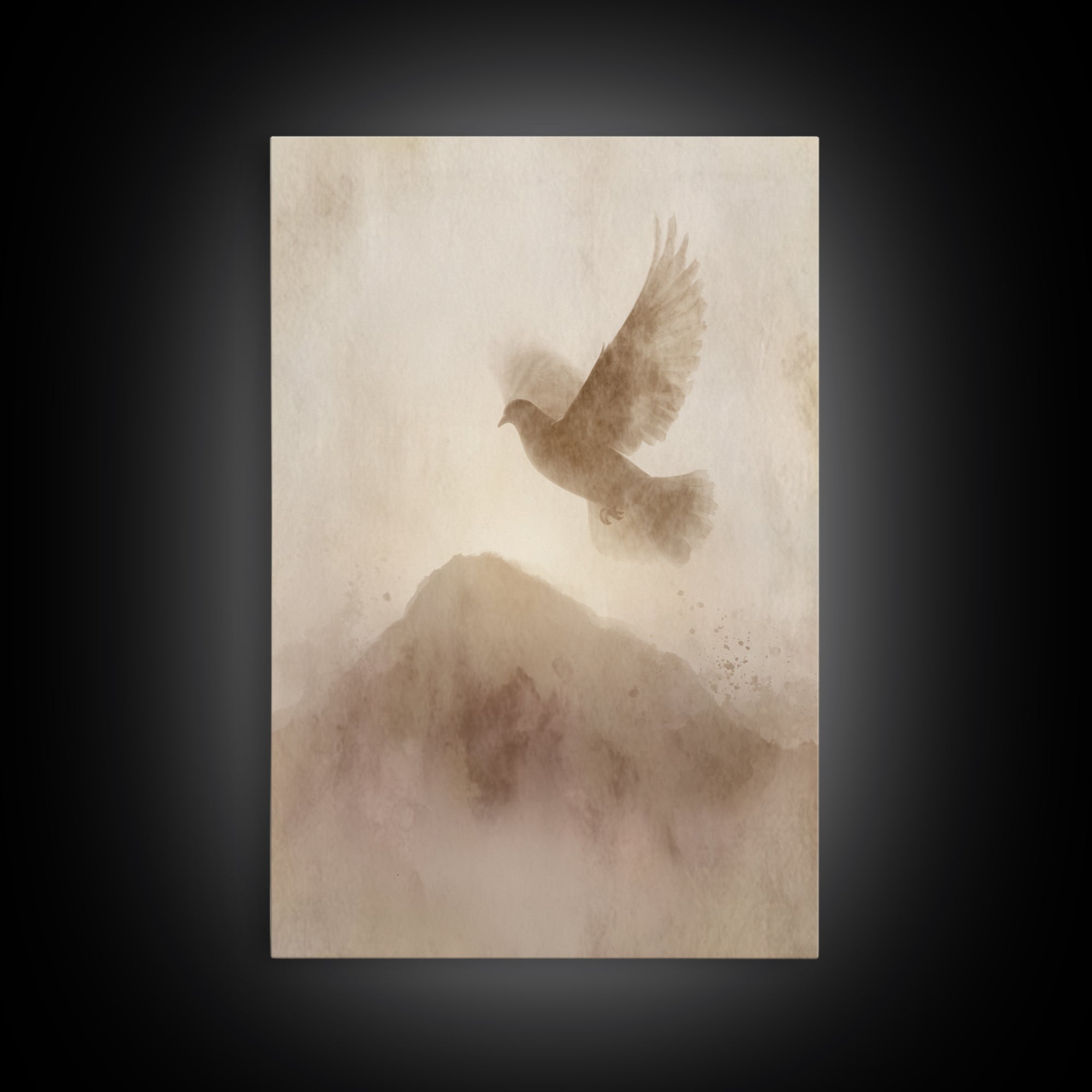 Silent Ascent – Framed Canvas Print – Christian Wall Art – Christian Art Canvas – Subtle Christian Art – Christian Art Print – Minimalist C