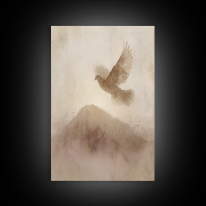 Silent Ascent – Framed Canvas Print – Christian Wall Art – Christian Art Canvas – Subtle Christian Art – Christian Art Print – Minimalist C