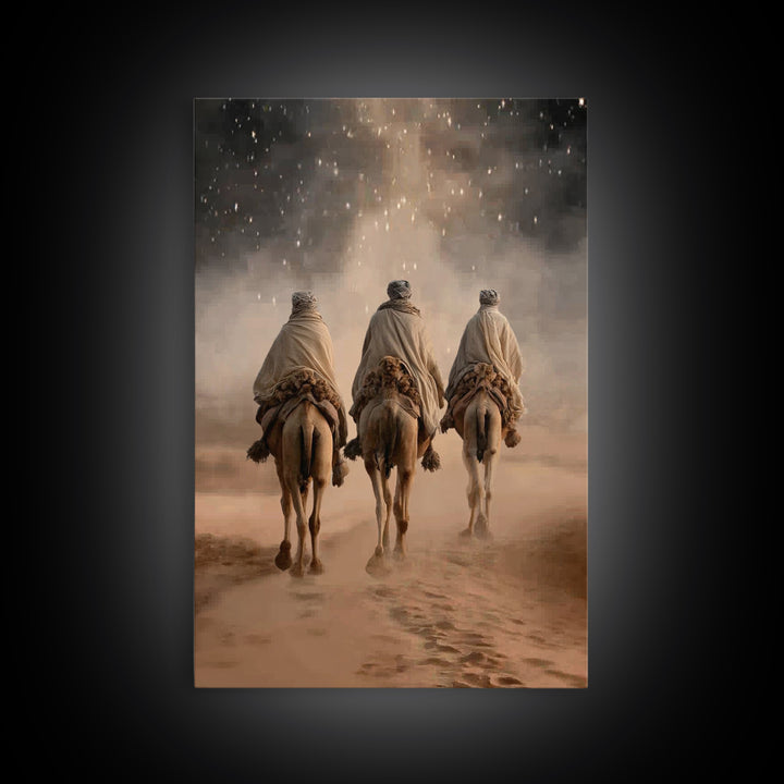 Star of Passage – Framed Canvas Print – Christian Wall Art – Christian Art Canvas – Christian Christmas Art – Jesus Painting – Christmas Ar