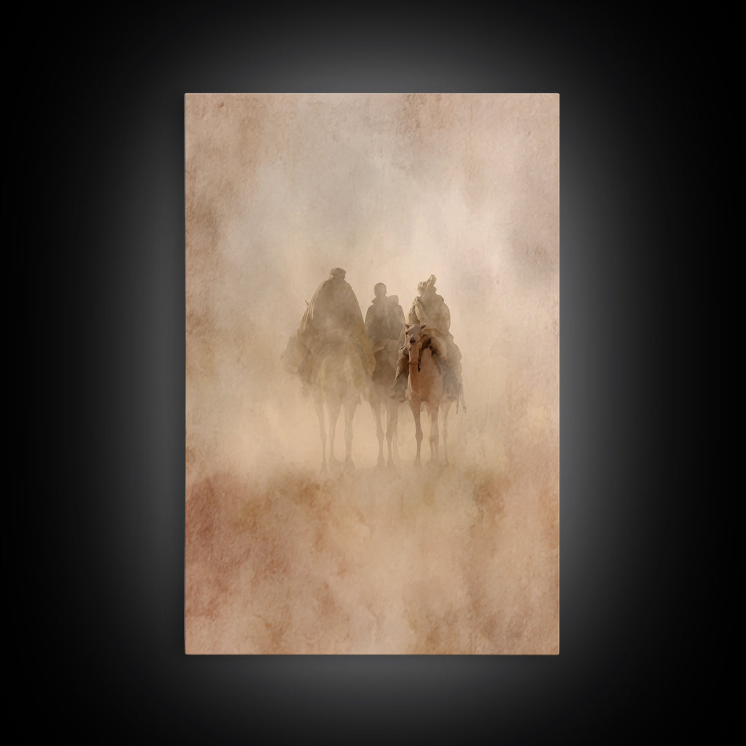 Sacred Journey – Framed Canvas Print – Jesus Painting – Christian Art Canvas – Christian Christmas Art – Christian Wall Art – Christmas Art