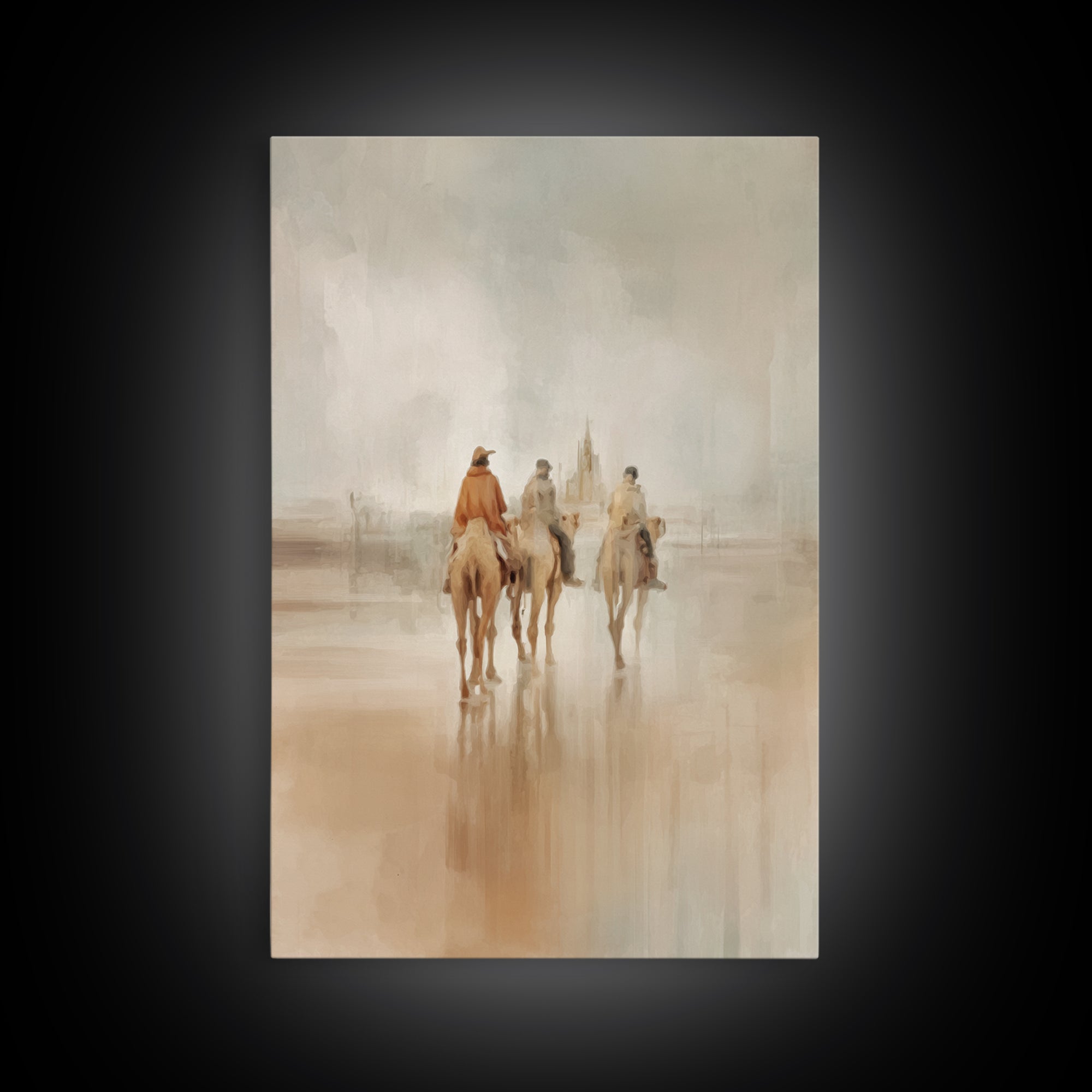 Nativity Road – Framed Canvas Print – Christian Christmas Art – Christian Wall Art – Christian Art Canvas – Jesus Painting – Christmas Art