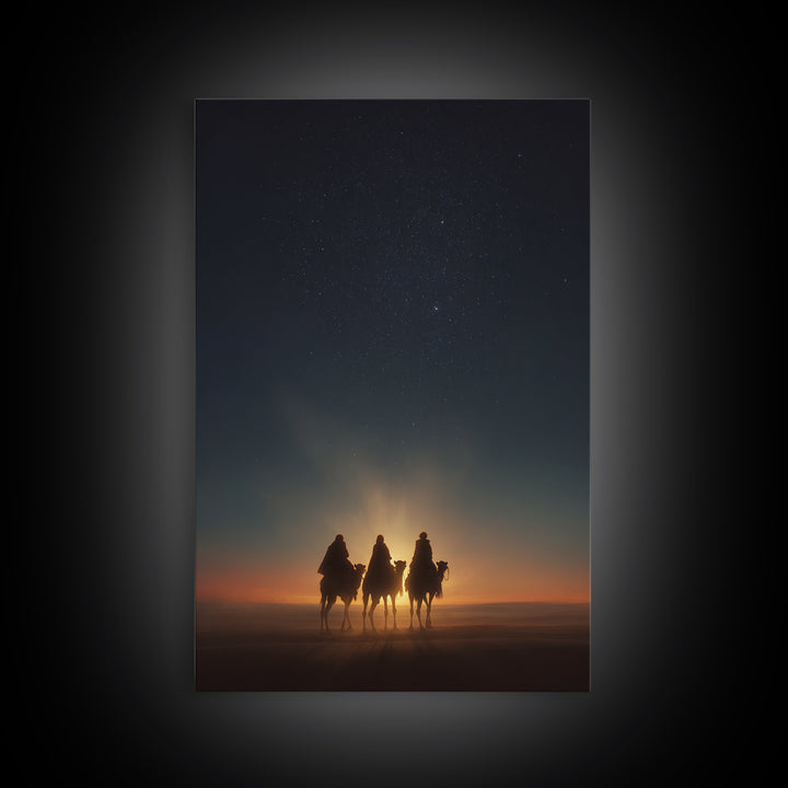 Holy Arrival – Framed Canvas Print – Jesus Painting – Christian Christmas Art – Christian Art Canvas – Christian Wall Art – Christmas Art