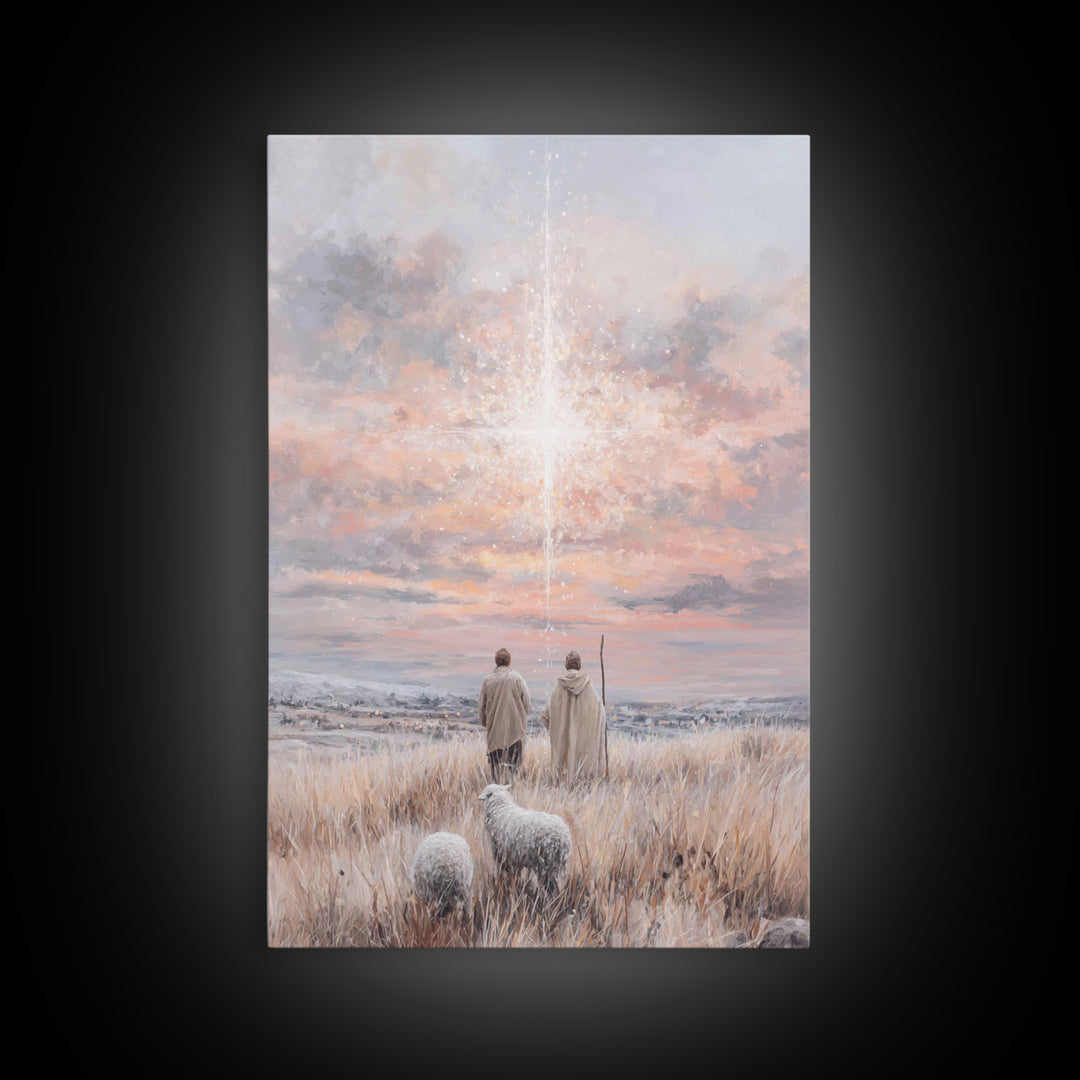 Holy Desert Path – Framed Canvas Print – Christian Art – Christmas Art – Christian Wall Art – Christian Art Canvas – Christian Christmas Ar