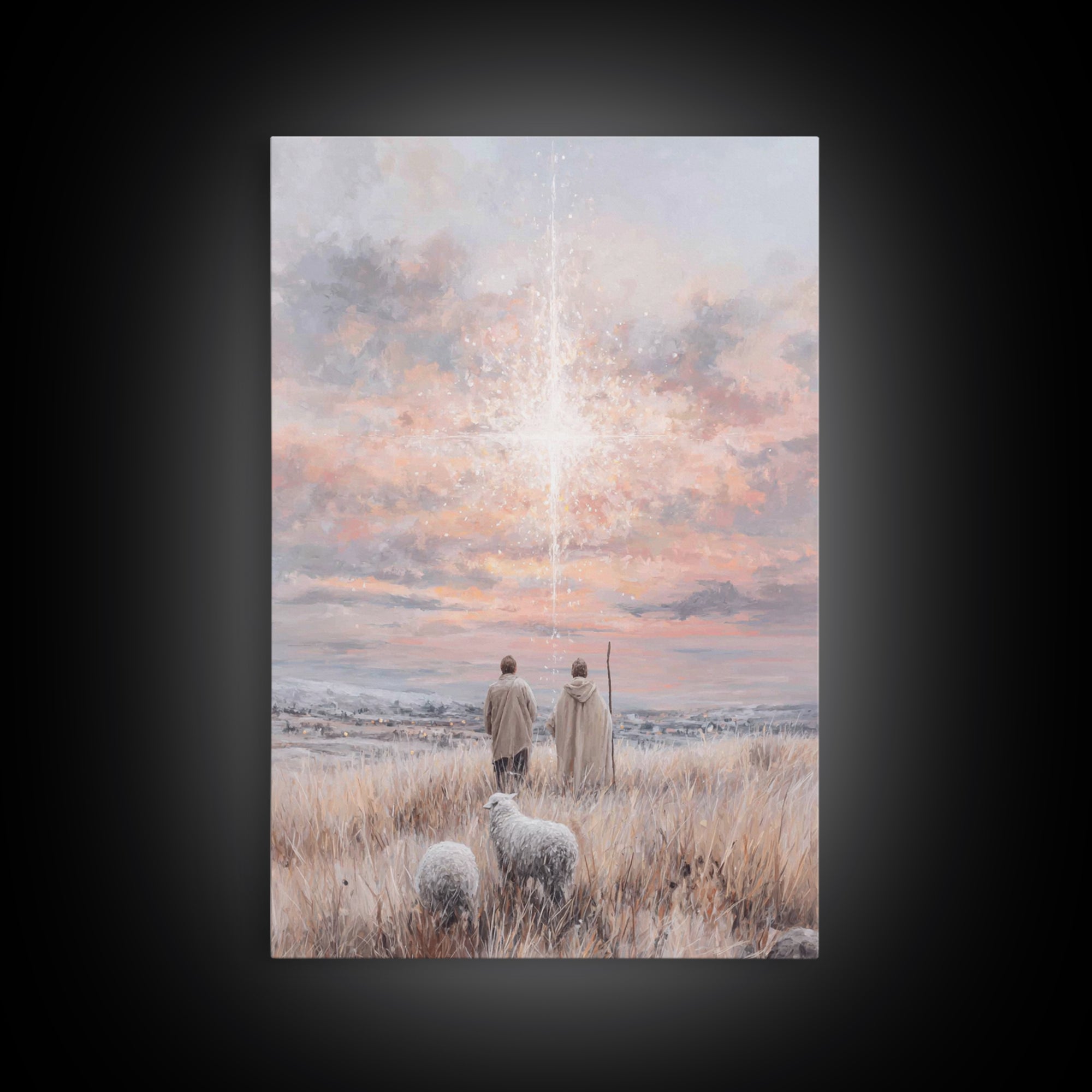 Holy Desert Path – Framed Canvas Print – Christian Art – Christmas Art – Christian Wall Art – Christian Art Canvas – Christian Christmas Ar