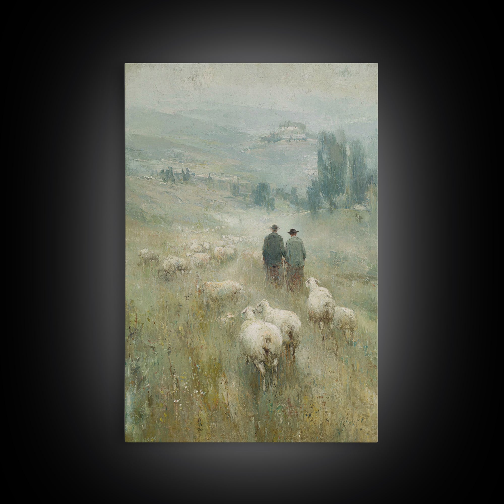 Quiet Bethlehem Path – Framed Canvas Print – Christian Art – Christian Wall Art – Christian Art Canvas – Christmas Art – Christian Christma