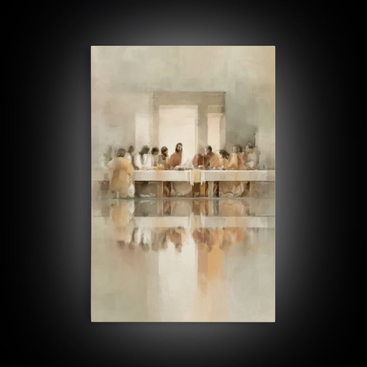 Radiant Communion, Framed Canvas Print, Christian Art Canvas, Christian Wall Art, Jesus Painting, Christian Decorations, Modern Christian A