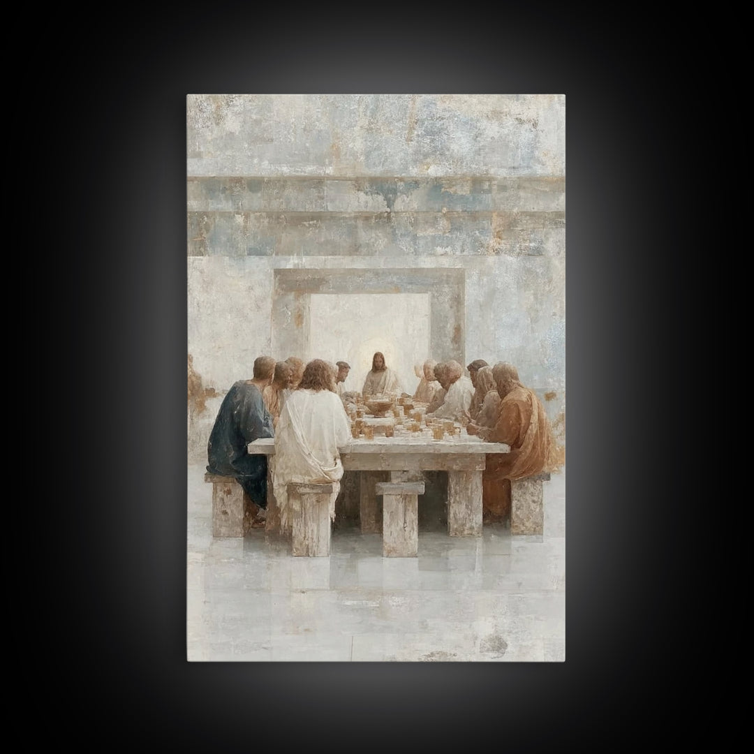 Haven Of Fellowship | Framed Canvas Print | Christian Wall Art | Christian Art Canvas | Vintage Christian Art | Christian Gift | Jesus Pain