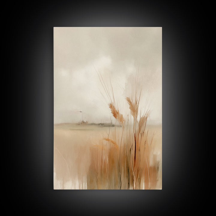 Field Of Promise – Framed Canvas Print – Christian Wall Art – Christian Art Canvas – Minimalist Christian Art – Christian Gift – Christian