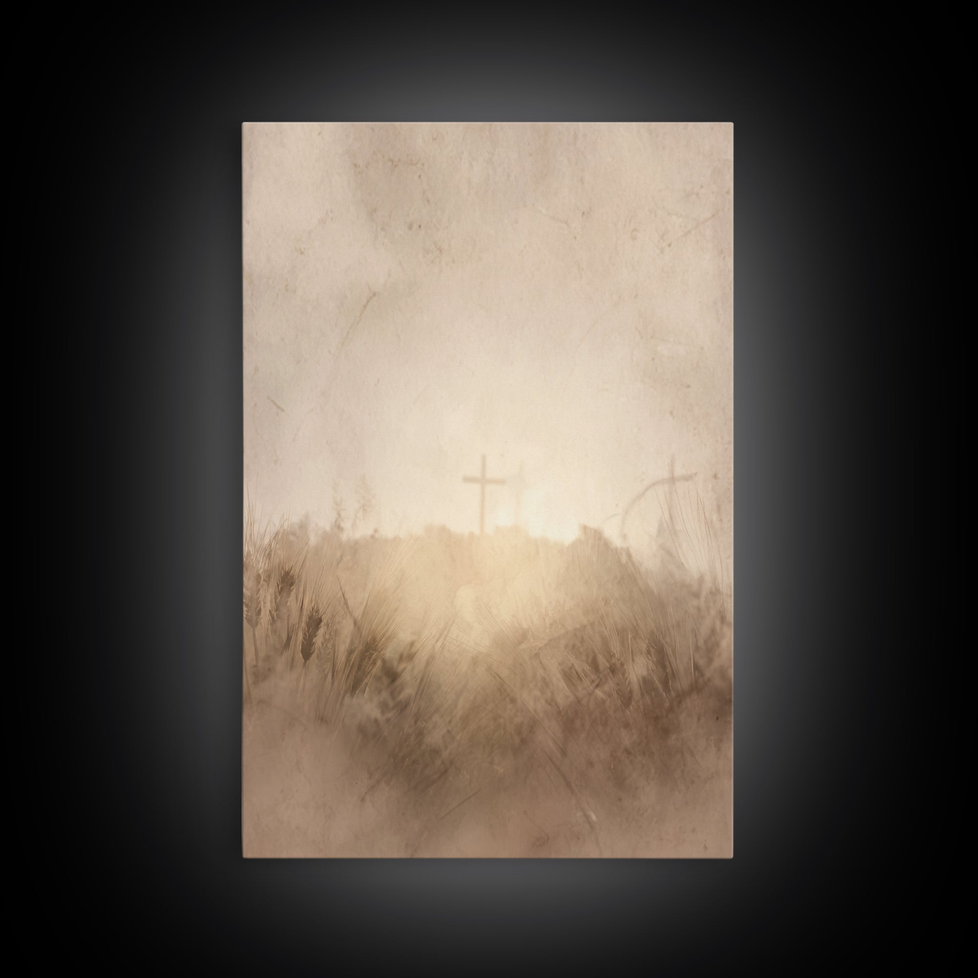 Horizon Of Mercy, Framed Canvas Print, Christian Wall Art, Christian Art Canvas, Abstract Christian Art, Christian Gift, Christian Art Prin